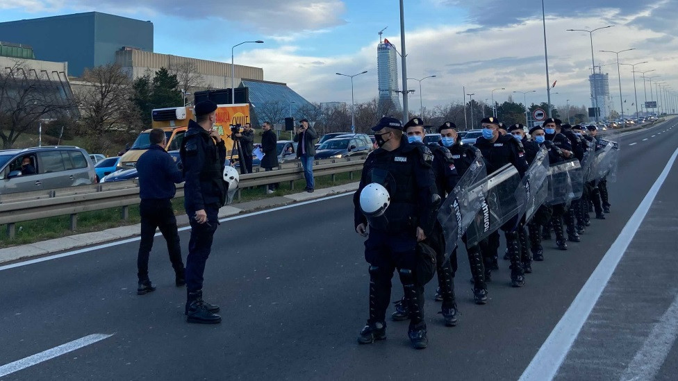 blokada, policija