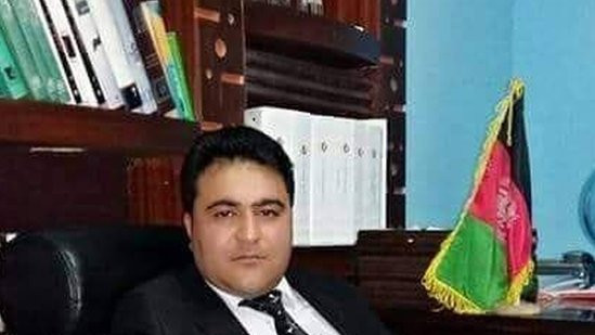 Haidar Seddiqi in an office in Afghanistan