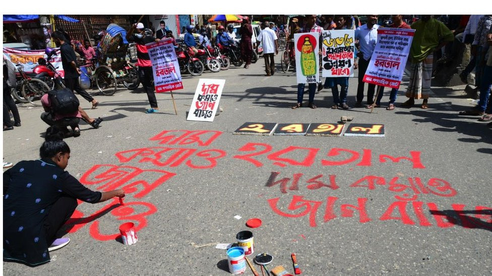Protests in Bangladesh demand a reduction in prices of energy, fuel and food.
