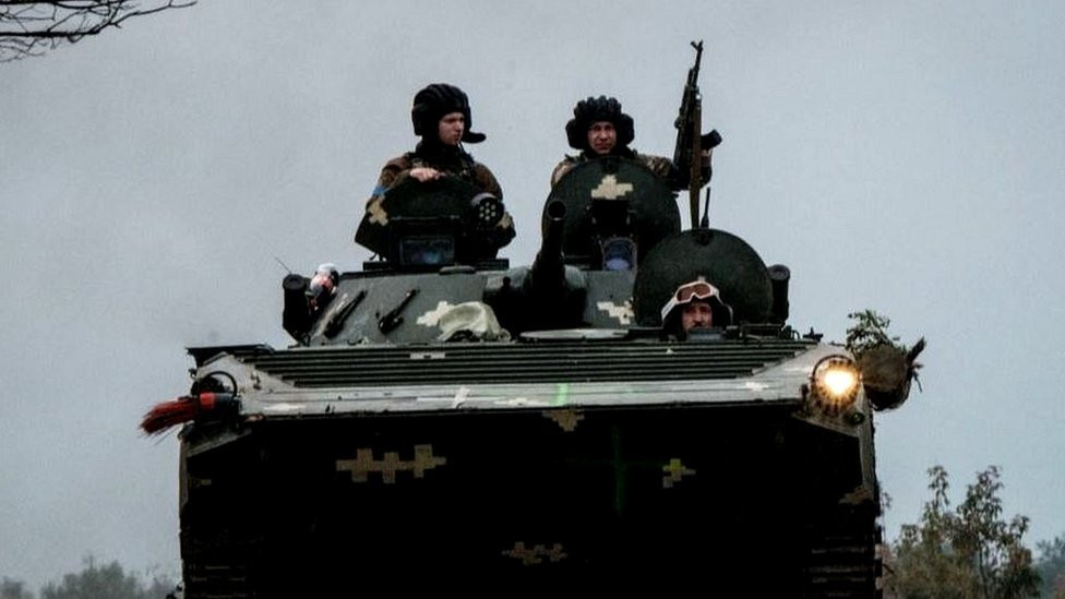 Ukrainian soldiers in Kupiansk, 30 Sep 22