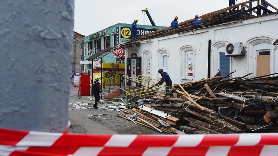 Destroyed building