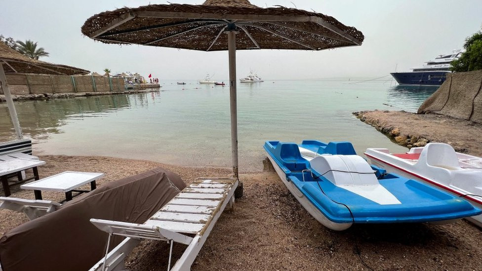 plaža, more, Hurgada