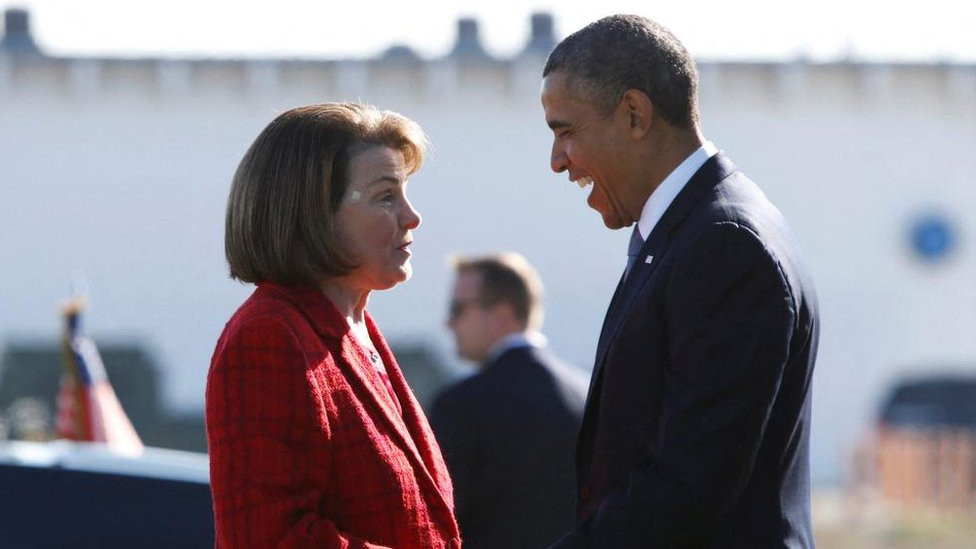 Dajana Fajnstin i Barak Obama