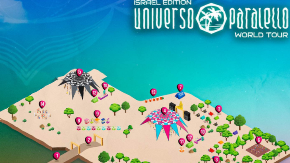 A graphic shared on the festival's social media pages show a map of the site