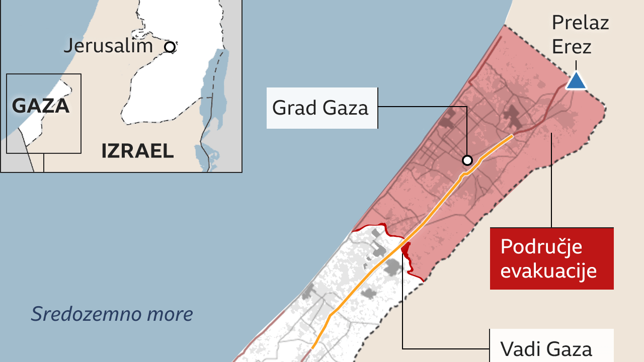 mapa pojasa gaze, detaljna mapa pojasa gaze, gaza