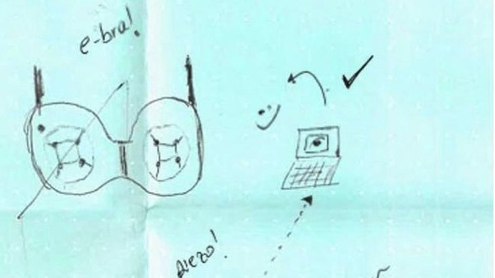 The drawing Dr Dağdeviren made of the device while at her aunt's bedside