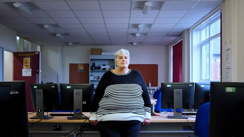 Diedre Nowell sits inside one the casualty bureau rooms