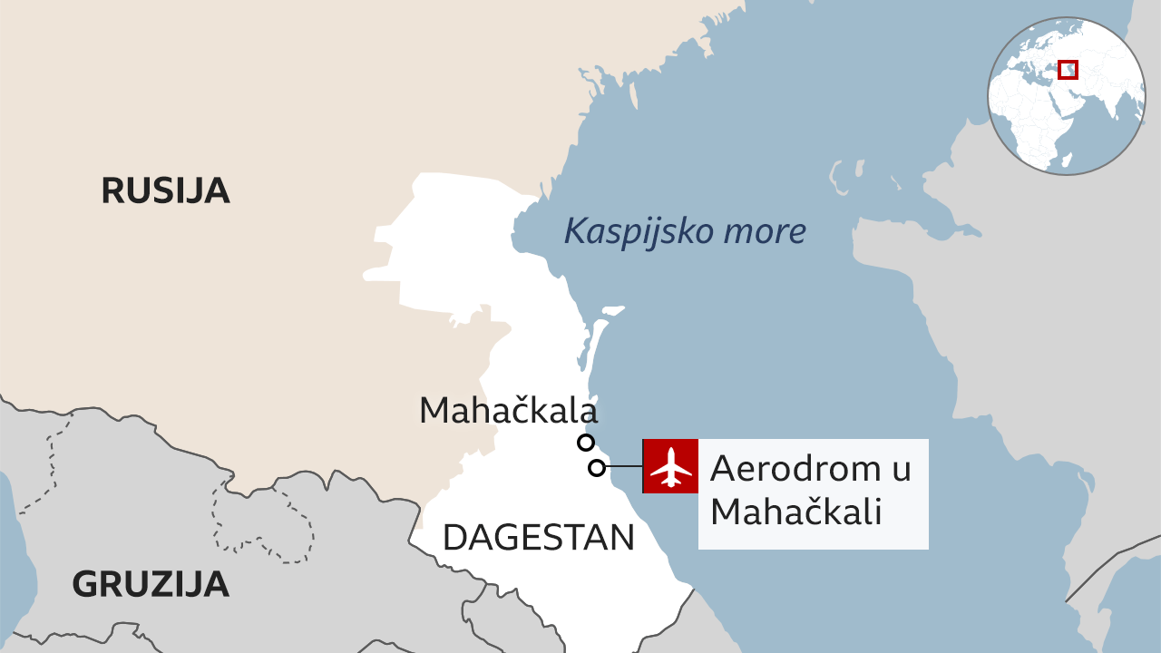Dagestan, mapa Dagestana