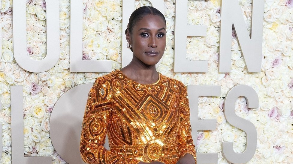 US actor and writer Issa Rae arrives for the 81st annual Golden Globe Awards ceremony at the Beverly Hilton Hotel in Beverly Hills, California, USA, 07 January 2024. Artists in various film and television categories are awarded Golden Globes by the Hollywood Foreign Press Association.