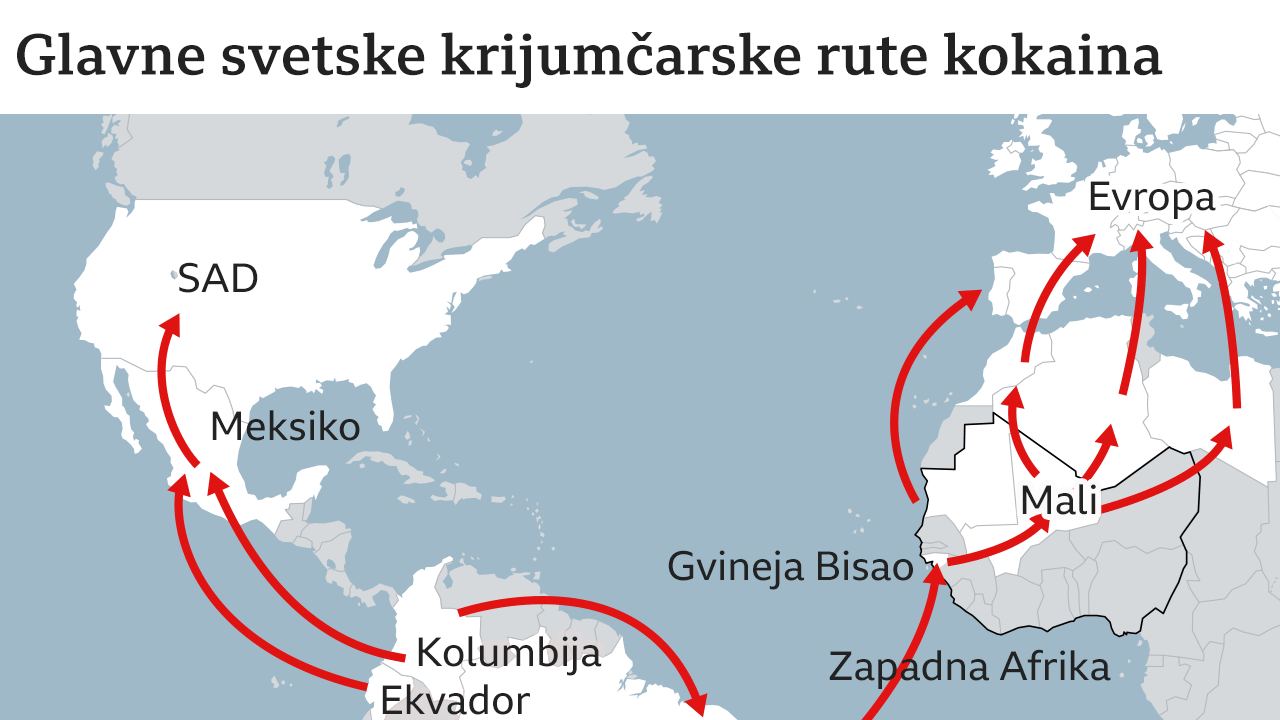 kokain, rute