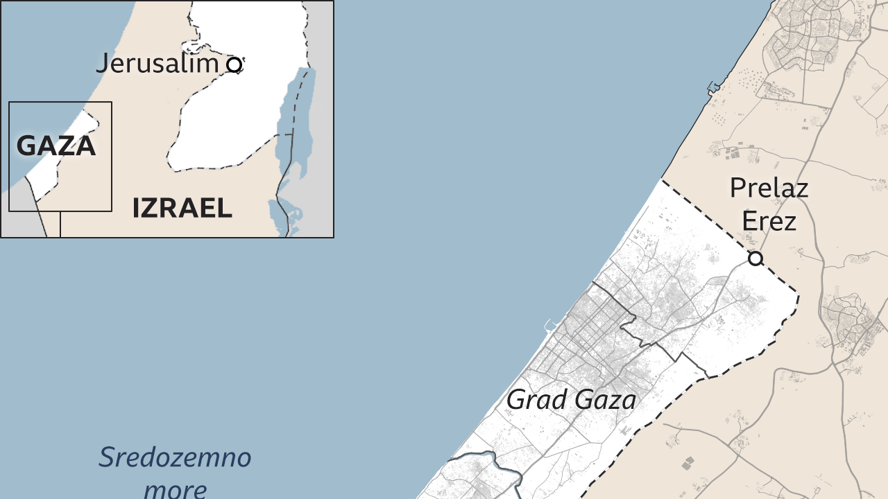 Rafa, mapa Rafe, mapa Pojasa Gaze