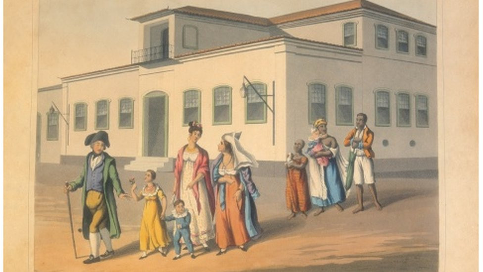 Views and customs of Rio de Janeiro - Sir Henry Chamberlain's watercolour shows the racial hierarchy of Brazilian society