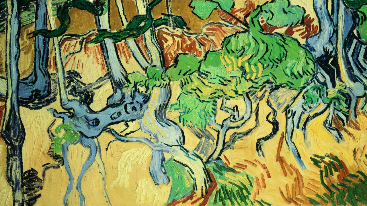 Tree Roots and Trunks, 1890, by Vincent van Gogh