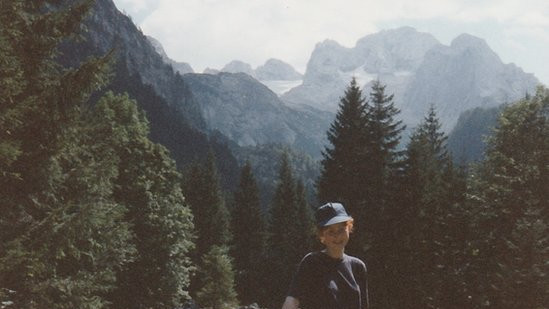 Victoria Harrison hiking in Germany as a teenager