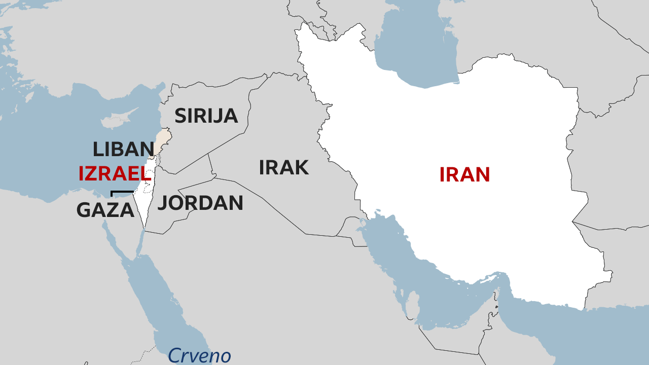 mapa Bliskog istoka