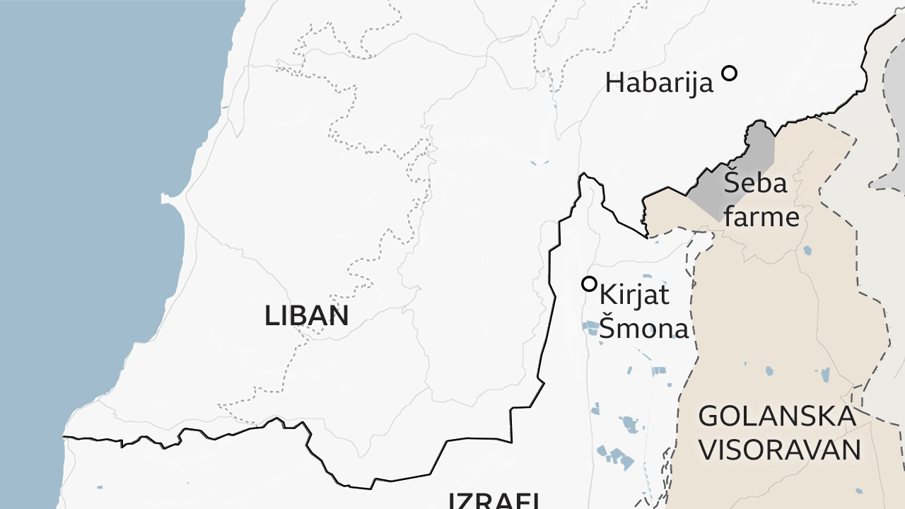 liban, izrael, mapa libana i izraela