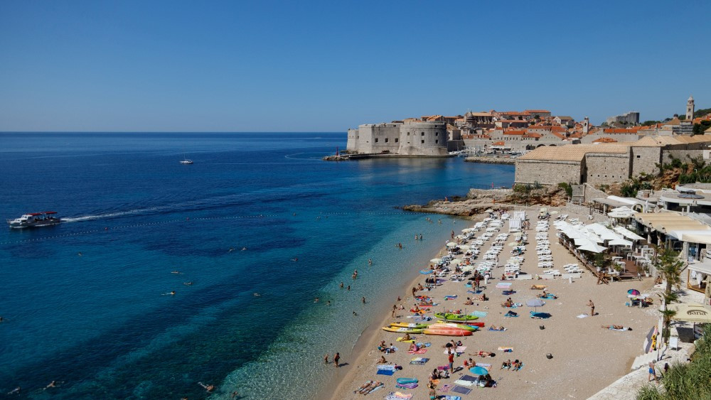 Dubrovnik, plaža u Dubrovniku