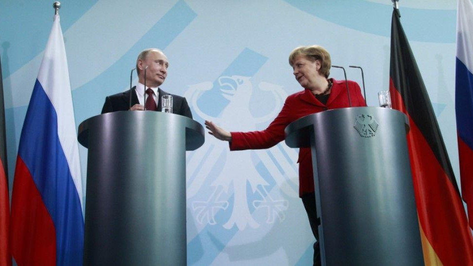 putin i merkel