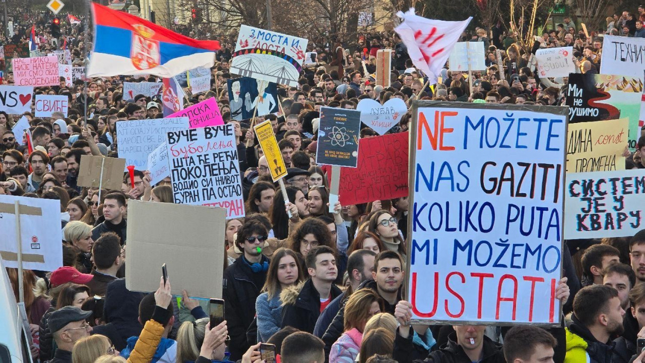 studenti, studentski protest, blokada mostova u novom sadu, novi sad