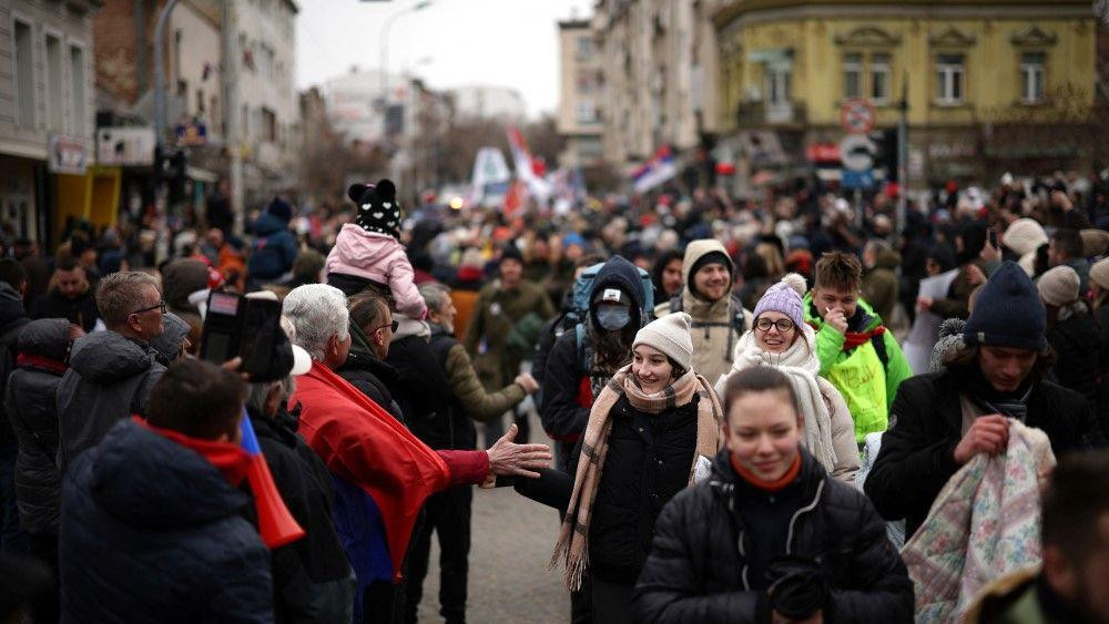 studenti, studentski protest, pešačenje do Kragujevca