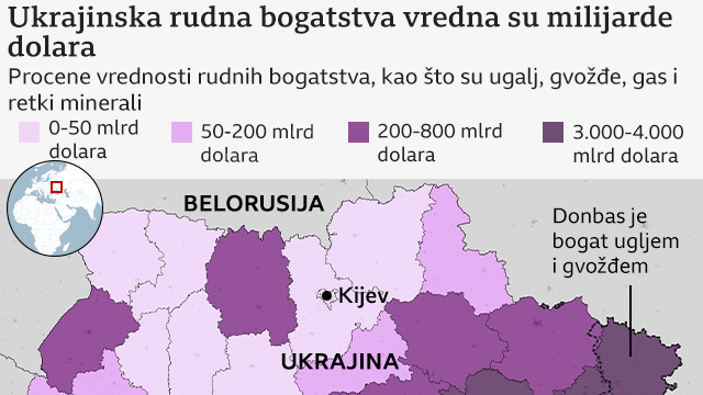 mapa ukrajinskih rudnih bogatstava