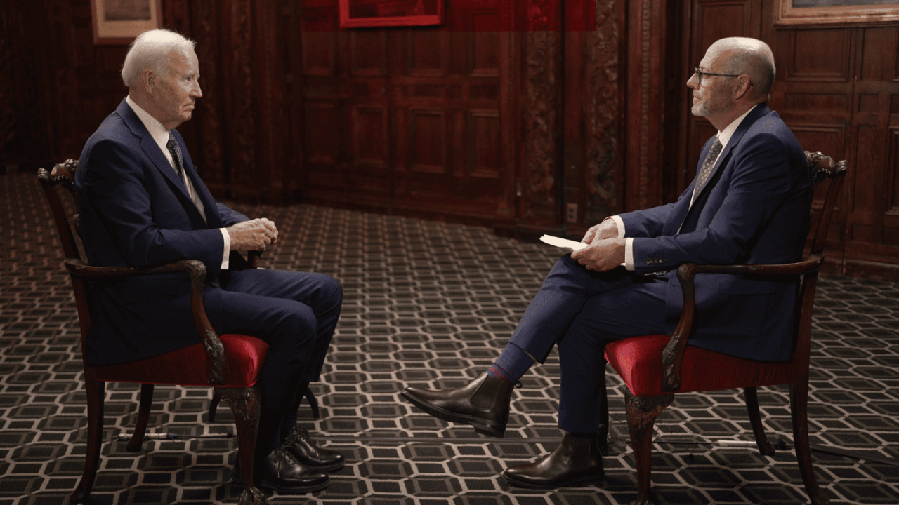 Nick Robinson sits opposite Joe Biden for an interview