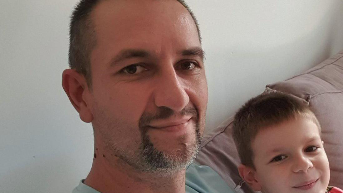 Veselin Vojinović sa sinom Dušanom