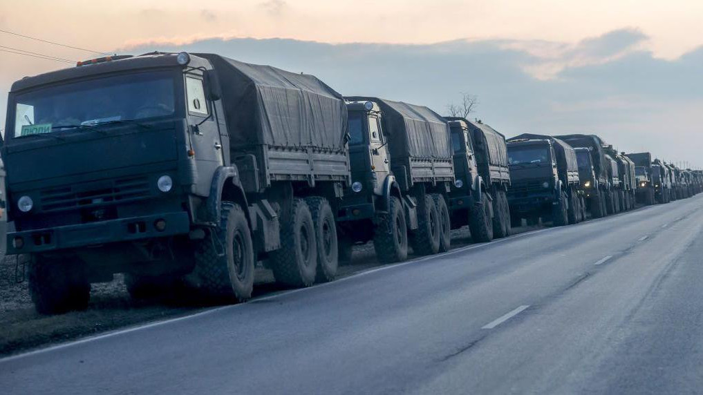 Ruski vojni konvoj u regionu Donbas u februaru 2022. 