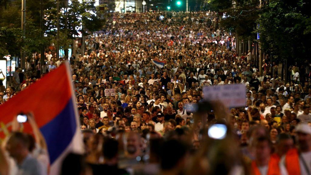 protest protiv rudnika litijuma održan je u avgustu 2024. u Beogradu 