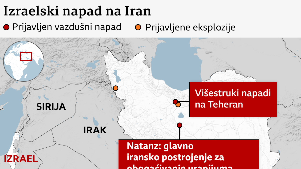 izraelski napad na iran, izrael napao iran, šta je gađao izrael u iranu, gde je sve gađao izrael