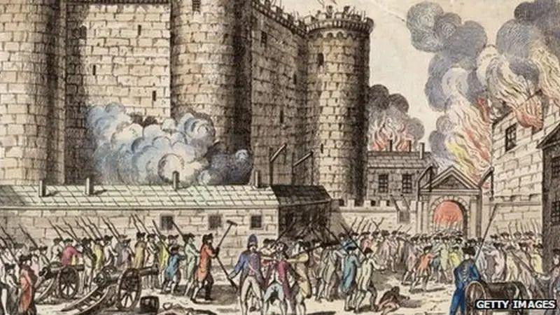 Ilustracija Parižana koji jurišaju na Bastilju 14. jula 1789.