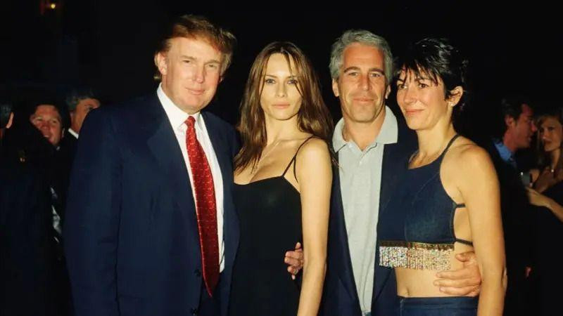 Donald Tramp, Melanija Tramp, Džefri Epstin i Gilejn Maksvel