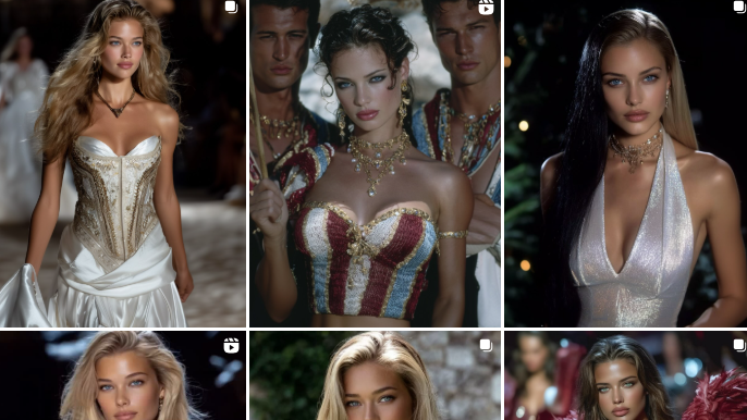 Instagram nalog na kojem su prikazani modeli napravljeni uz pomoć veštačke inteligencije