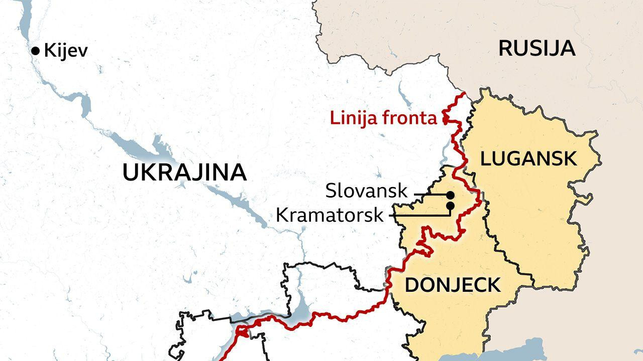 ukrajina, front, linija fronta u ukrajini