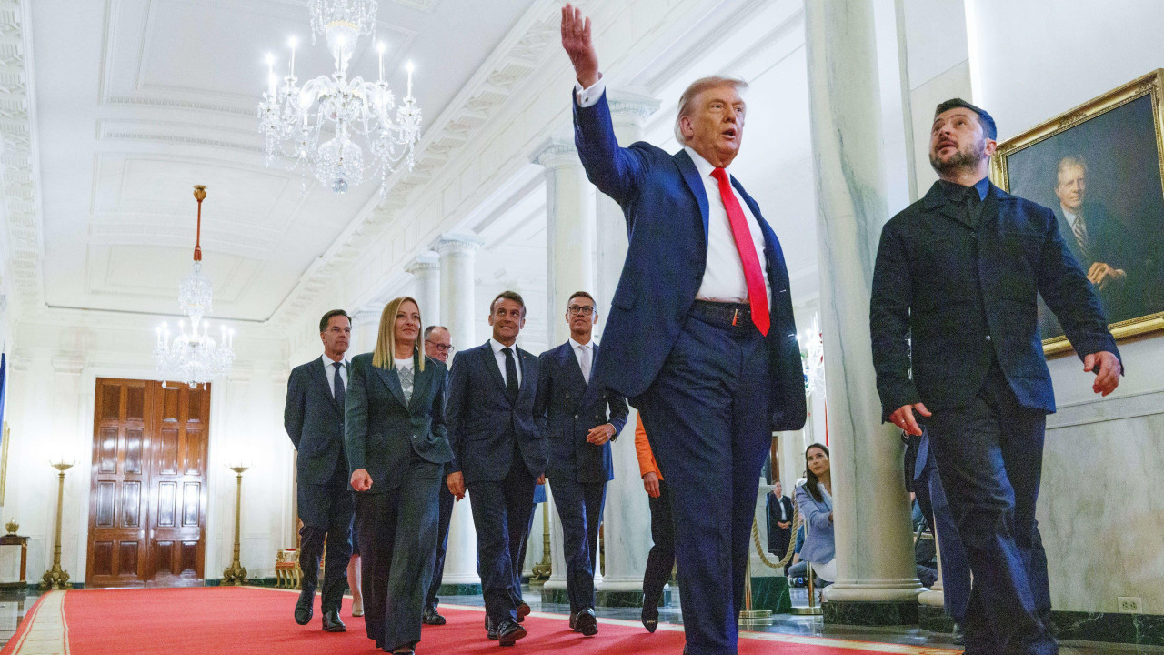 tramo, zelenski i evropski lideri u Beloj kući