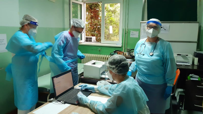 Foto/ T.Spasojević/ Kovid ambulanta Požarevac medicinsko osoblje