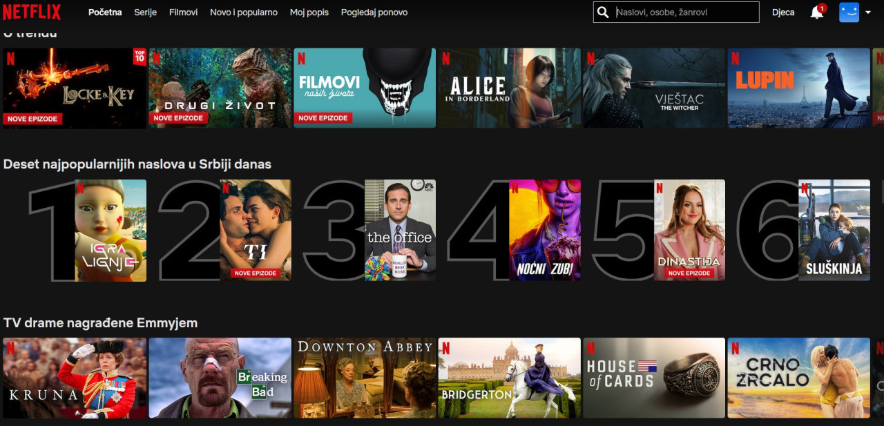 Netfliks screenshot